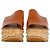 Chloé Mules con zeppa in pelle Camille marrone - vista 2