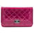 Chanel Boy WoC Tasche aus fuchsiafarbenem Lackleder Pink  ref.788637
