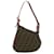 FENDI Zucca Canvas Shoulder Bag Brown Black Auth ac1729  ref.788917
