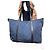 Tote Authentischer Prada Tessuto in begonienblauem, gestepptem Nylonstoff Schwarz