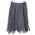 Falda plisada de seda gris Chanel FR36