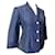 KENZO LIGHT STRUCTURED JACKET SATIN MOIREE 3 BUTTONS T 38 Navy blue Synthetic  ref.790580