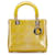 Dior Yellow Cannage Lady Dior Leather Patent leather  ref.790655