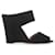 Prada Black Suede Thick Straps Wedge Sandals  ref.790804