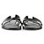 Hermès Hermes Schwarzes Lackleder Oran Flat Slides - vista 3