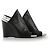 Balenciaga Sandali con zeppa in pelle nera e bianca - vista 2
