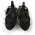 Balenciaga Sandali con zeppa in pelle nera e bianca - vista 5