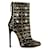 Alaïa Alaia Black And Gold Suede Boots With Mirror Details  ref.790913