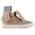 Giuseppe Zanotti Light Pink Suede High Top Sneakers With Crystals  ref.790914