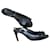 Céline Black leather sandals, 37IT.  ref.791100