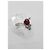 inconnue Anello duchessa in oro 18k e platino 750 + RUBINO e  3 Diamants 0.32 Cts Argento Rosso - vista 7