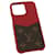 LOUIS VUITTON Monogram iPhone bumper 13pro Case Scarlet M81225 LV Auth 35678 Cloth  ref.791239