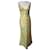 CHRISTIAN LACROIX DRESS DRESS ULTRA LIGHT STRAW GOLDEN MULTISIGLES T34/36 Yellow Polyamide  ref.791418