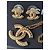 Chanel CC A19S logo perla classica GHW set collana orecchini smaltati rosa D'oro