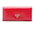 Prada Saffiano Leather Flap Wallet Red Pony-style calfskin  ref.791691