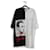 Dolce & Gabbana Schwarz-weißes Baumwoll-T-Shirt mit Marlon Brando-Stickerei Mehrfarben Baumwolle  ref.792721