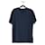 Prada Basic T-Shirt aus Baumwolle in Marineblau mit kurzen Ärmeln  ref.792799