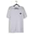 Dolce & Gabbana T-shirt à manches courtes en coton blanc à col en V et logo en métal  ref.792842