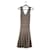 Christian Dior Greige Knit & Lurex V Neck Bell Sleeveless Dress Grey Viscose Cellulose fibre  ref.792858