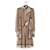 Zimmermann Mini-robe à manches longues en soie/viscose imprimée beige et beige à volants Fibre de cellulose Marron  ref.792885