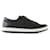 Prada Sneakers basse stringate in pelle e nylon nero  ref.792894