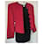 YVES SAINT LAURENT RIVE GAUCHE SAMT-COUTURE-JACKE MIT RELIEF-KNÖPFEN T 44 Rot  - Ansicht 9