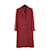 Chanel 85s RASPBERRY COAT SKIRT EN38 Pink Wool  ref.793944