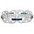 inconnue Art Deco platinum bracelet, diamonds and sapphires. White gold  ref.794034