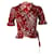 Blusa cruzada con estampado floral Caprice de Reformation en viscosa roja Fibra de celulosa  ref.795918