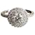 Autre Marque Rhodium plated sterling silver moissanite ring Silvery  ref.796005