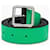 Reversible belt by Bottega Veneta in black and green leather Silvery  ref.796025