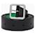 Cinturón reversible de Bottega Veneta en cuero negro y verde Plata Hardware de plata  ref.796026