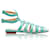 Christian Louboutin Suede Turquoise Gladiators Leather  ref.796395