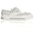 Prada Sneaker clouté métallisé à bout d'aile Blanc  ref.796397