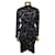 NEW BALENCIAGA MID-LONG ASSYMMETRIC TURTLENECK DRESS 528603 S 36 dress Black Polyester  ref.797150