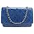 CHANEL WALLET ON CHAIN HANDBAG IN BLUE PATENT LEATHER BANDOULIERE WOC BAG  ref.797188