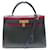 Hermès SAC A MAIN HERMES KELLY 32 EN CUIR BOX TRICOLORE BANDOULIERE HAND BAG PURSE Multicolore  ref.797271