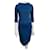 Diane Von Furstenberg DvF New Maidey sheath dress in blue Silk Elastane Polyamide  ref.798326
