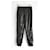 Pantalones de satén de seda adornados con lentejuelas de Giambattista Valli Negro Poliéster  ref.799556