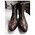 Botines Mexicana de piel marrón con estrellas plateadas Marrón oscuro - vista 3