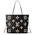 Louis Vuitton LV Neverfull estampado bicolor Negro Cuero  ref.800121