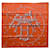 Hermès Vif Argent Square by Dimitri Rybaltchenko Orange Silk  ref.800451