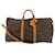 Bandouliere Louis Vuitton Keepall in tela rivestita marrone 60  ref.801707