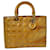 Christian Dior Lady Dior bag Mustard Patent leather  ref.801858