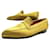 Hermès NINE HERMES LUCKY MOCCASIN SHOES 36 CURRY YELLOW SILK + LOAFERS BOX  ref.802058