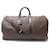 LOUIS VUITTON KEEPALL HAND TRAVEL BAG 55 CHECKED EBONY BAG BANDOULIERE Brown Cloth  ref.802100