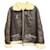 Autre Marque chaqueta de borrego vintage talla S Marrón oscuro Piel  ref.802930