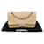 Timeless Solapa con forro clásico Chanel Caviar beige mediano plateado Cuero  ref.803487