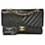 Timeless Chanel Classic Double Flap Chevron Black Lambskin Gold Leather  ref.803649