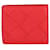 Bottega Veneta Leather Woven Bi-Fold Wallet Red  ref.803697